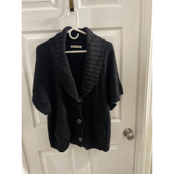 Old Navy Short Sleeve Shawl Collar Cardigan Black Size XXL - Picture 1 of 6